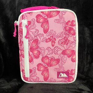 Arctic Zone Pink Butterfly Insulated Lunchbox 8" x 10"
